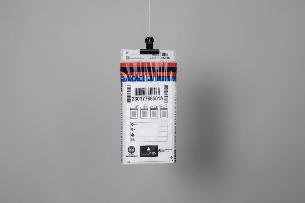 Safebag mit Sicherheitsverschluss und Barcode